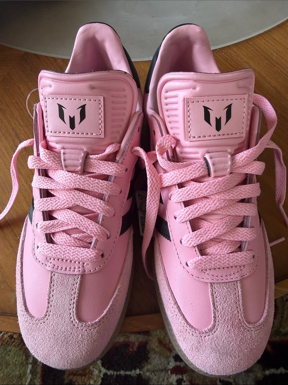 Adidas Pink Messi Samba Indoor Soccer shoes